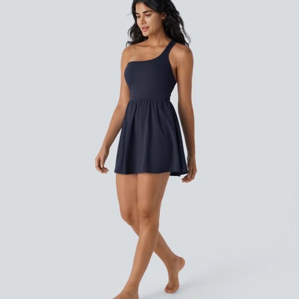 HALARA Asymmetrical Blue Resort Sundress